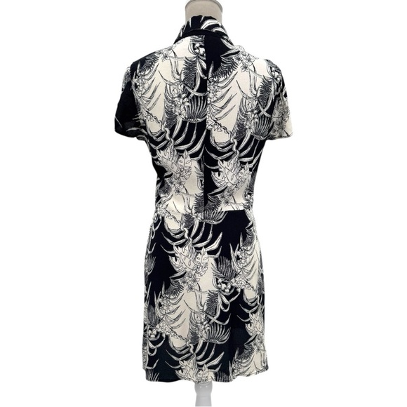 Reformation Sunday Dress Black White Botanical Print Size 8 - Picture 6 of 9